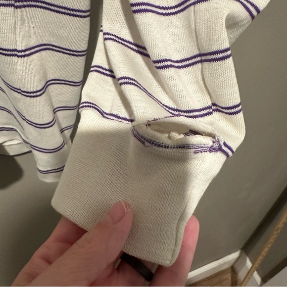 Ocean Pacific Vintage Sweater Mens XL Striped Polo Style Surf Ocean Long Sleeve - Picture 5 of 10